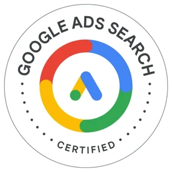 Google Ads Search Certification badge of Lucian Yong, Google Ads specialist in Malaysia