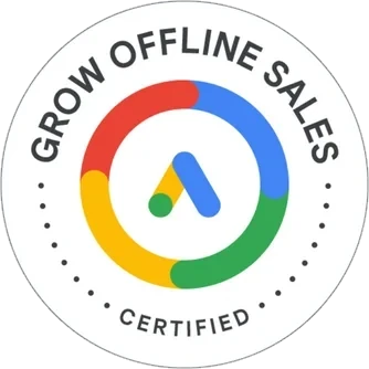 Google Offline Sales Certification badge of Lucian Yong, freelance web designer and Google Ads specialist in Malaysia