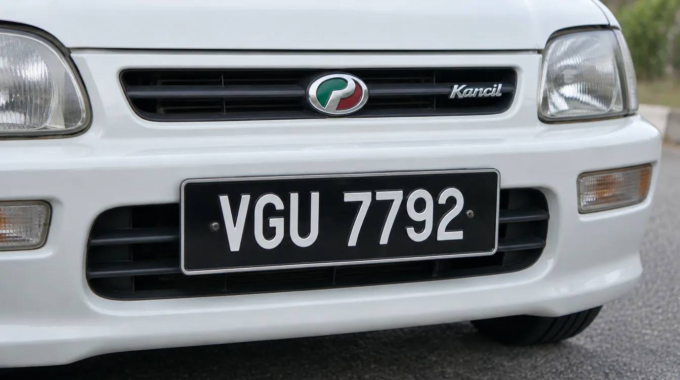 A Malaysian car plate VGU 7792: your domain name works like a car plate