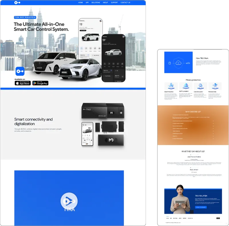 Software Company website design (automotive software) by Lucian Yong, freelance web designer