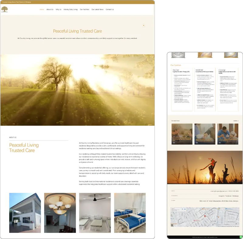 Country Living website design (health) by Lucian Yong, freelance web designer