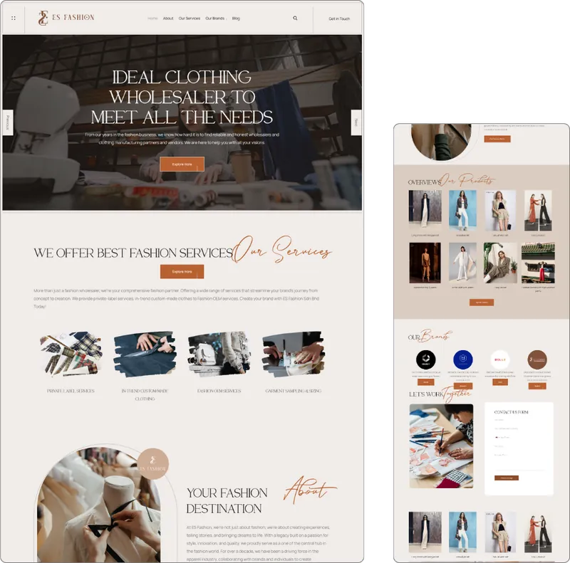 Milanos website design (wholesale and retail) by Lucian Yong, freelance web designer