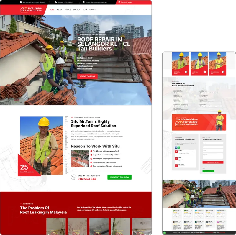 CL Tan website design (construction) by Lucian Yong, freelance web designer