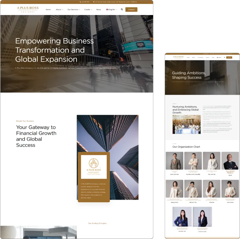 Financial IPO website design (ipo training) by Lucian Yong, freelance web designer