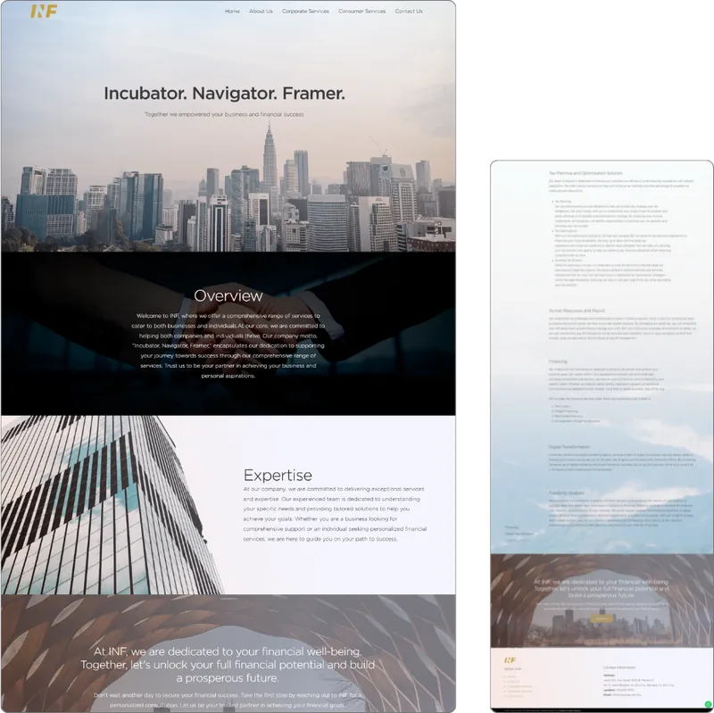 Financial website design (finance) by Lucian Yong, freelance web designer