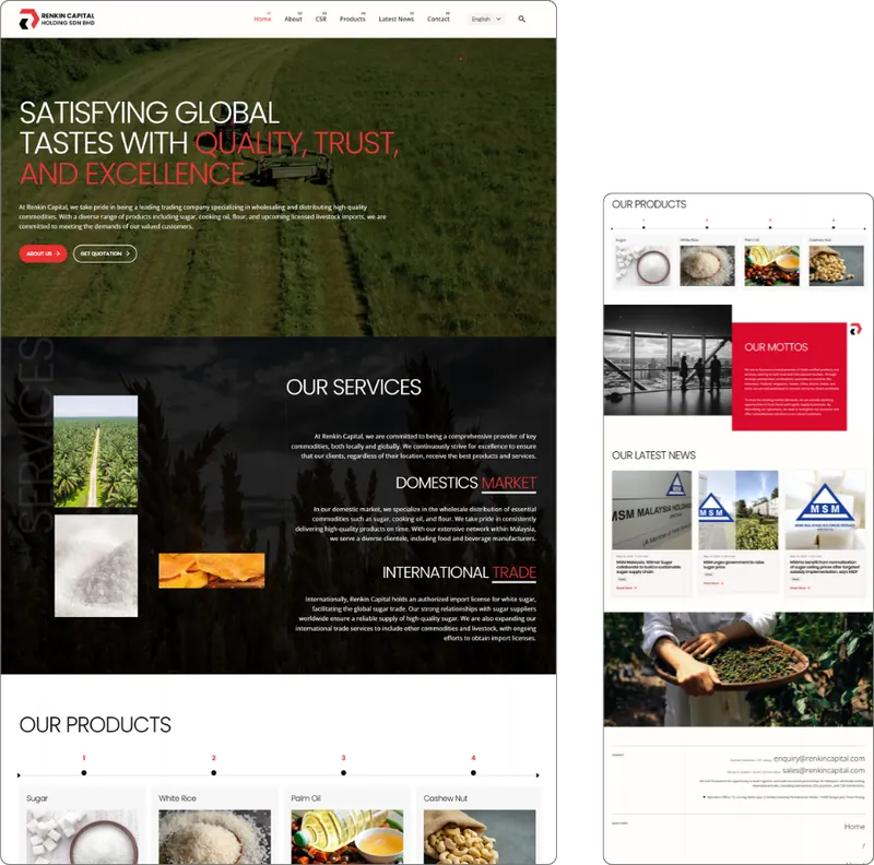 Corporate website design (corporate) by Lucian Yong, freelance web designer