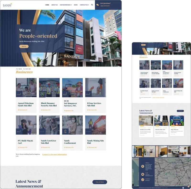 Corporate II website design (corporate) by Lucian Yong, freelance web designer