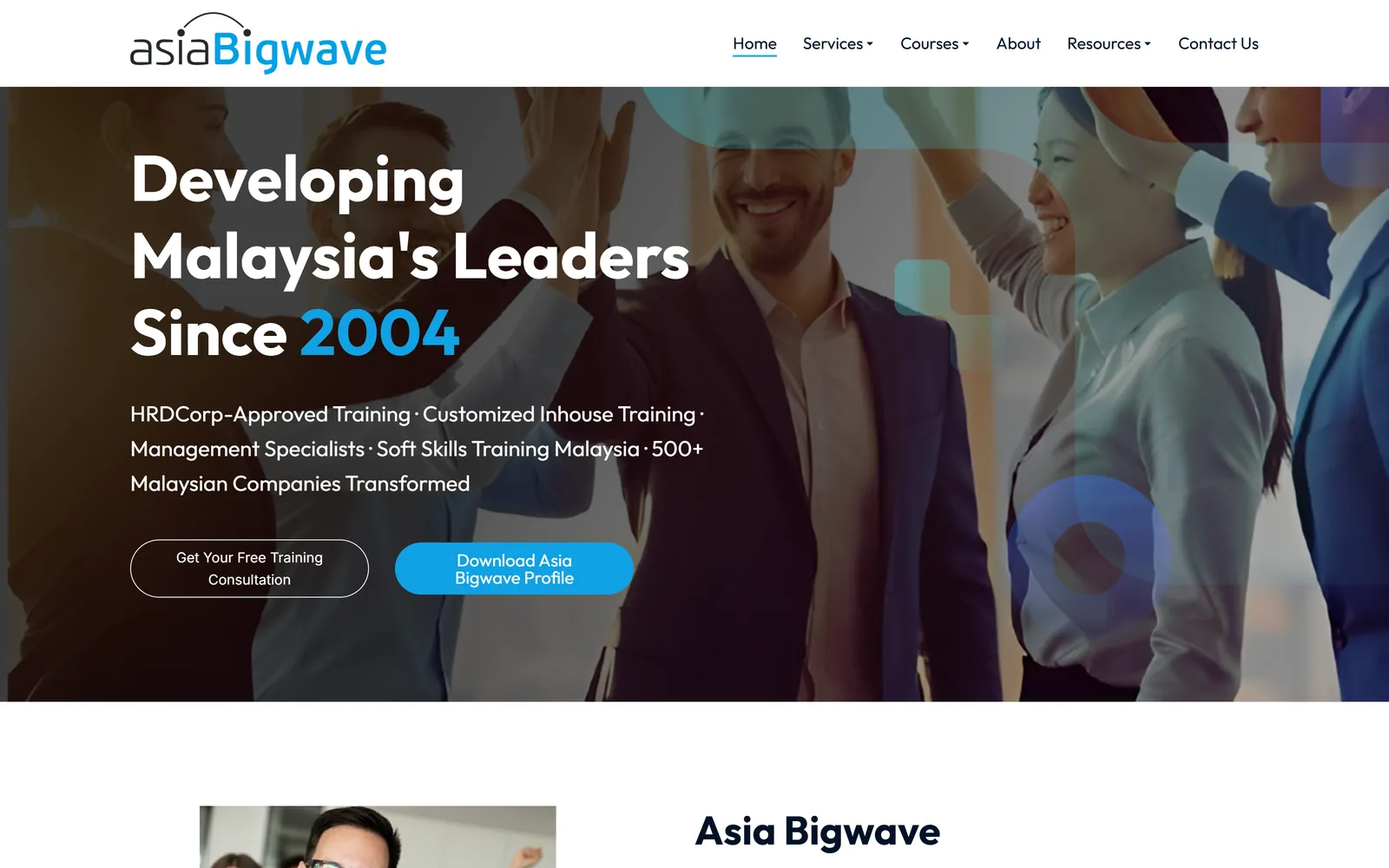 Asia Bigwave website after the redesign