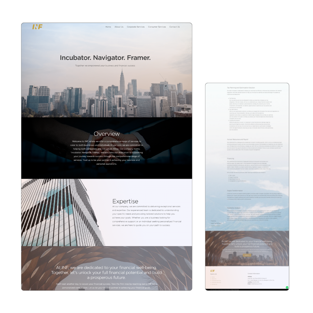 Freelance Website Designer Portfolio Lucian Financial Website Stretho