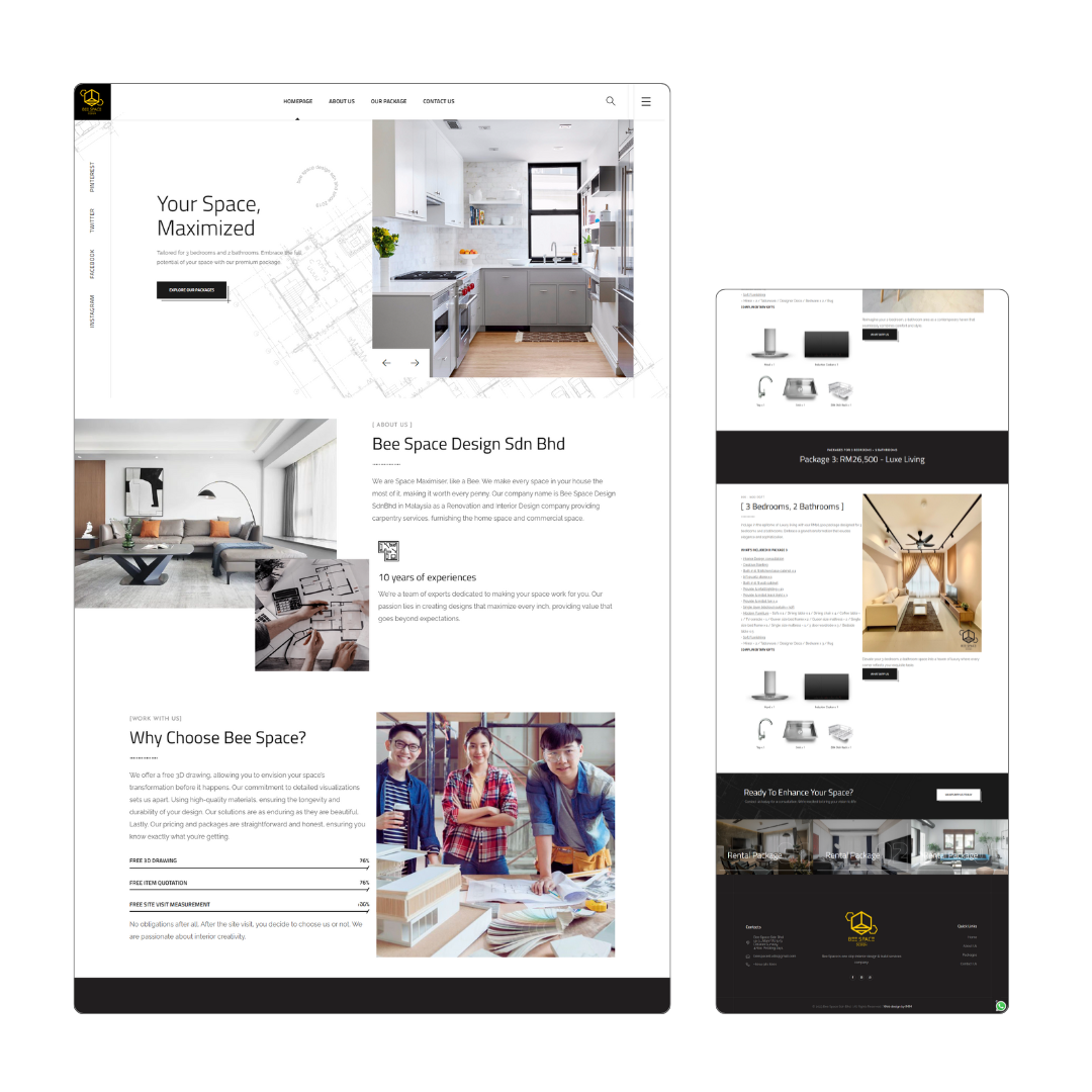 Freelance Website Designer Portfolio Lucian Interior Design Website Stretho