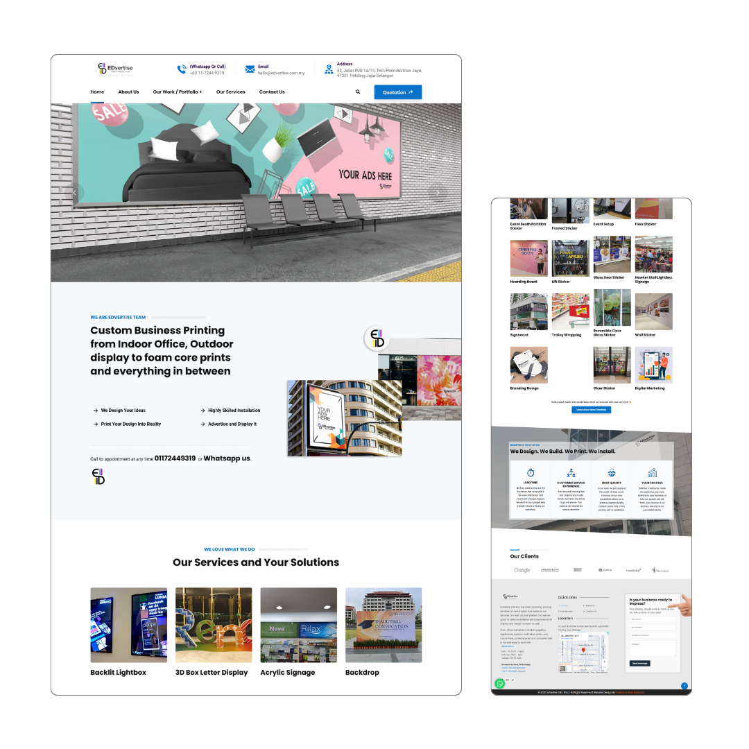 Freelance Website Designer Portfolio Lucian Print Shop Website Stretho