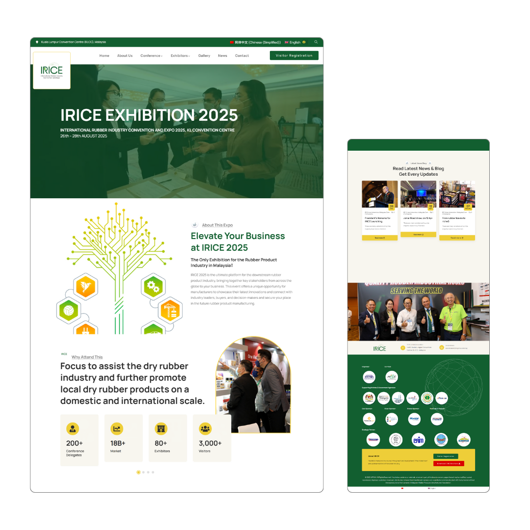 Freelance Website Designer Portfolio Lucian rubber exhibition event website website