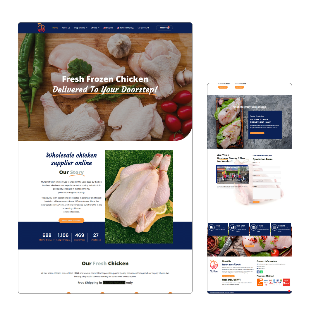 Freelance Website Designer Portfolio Trading Chicken website