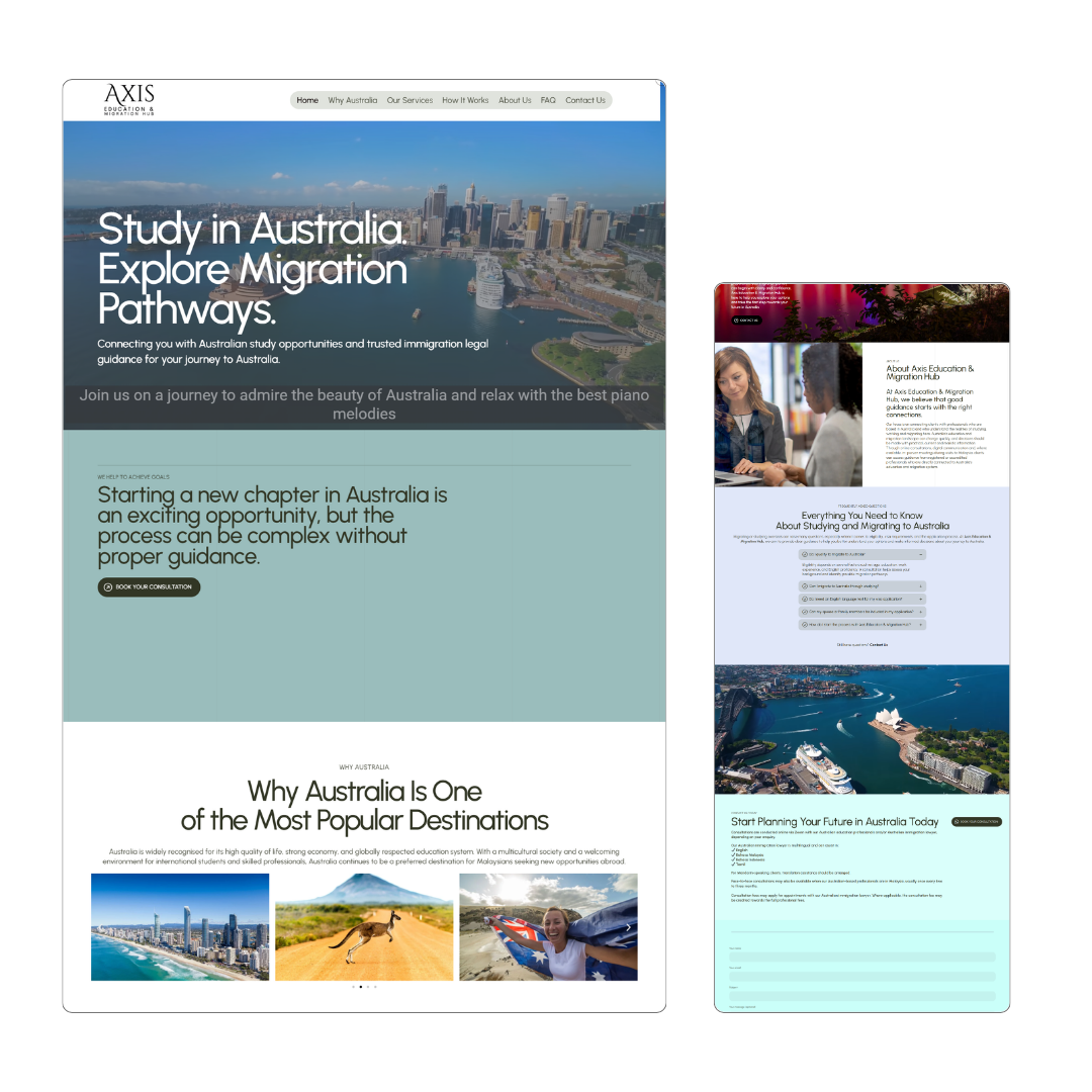 Axis Consulting Web Design