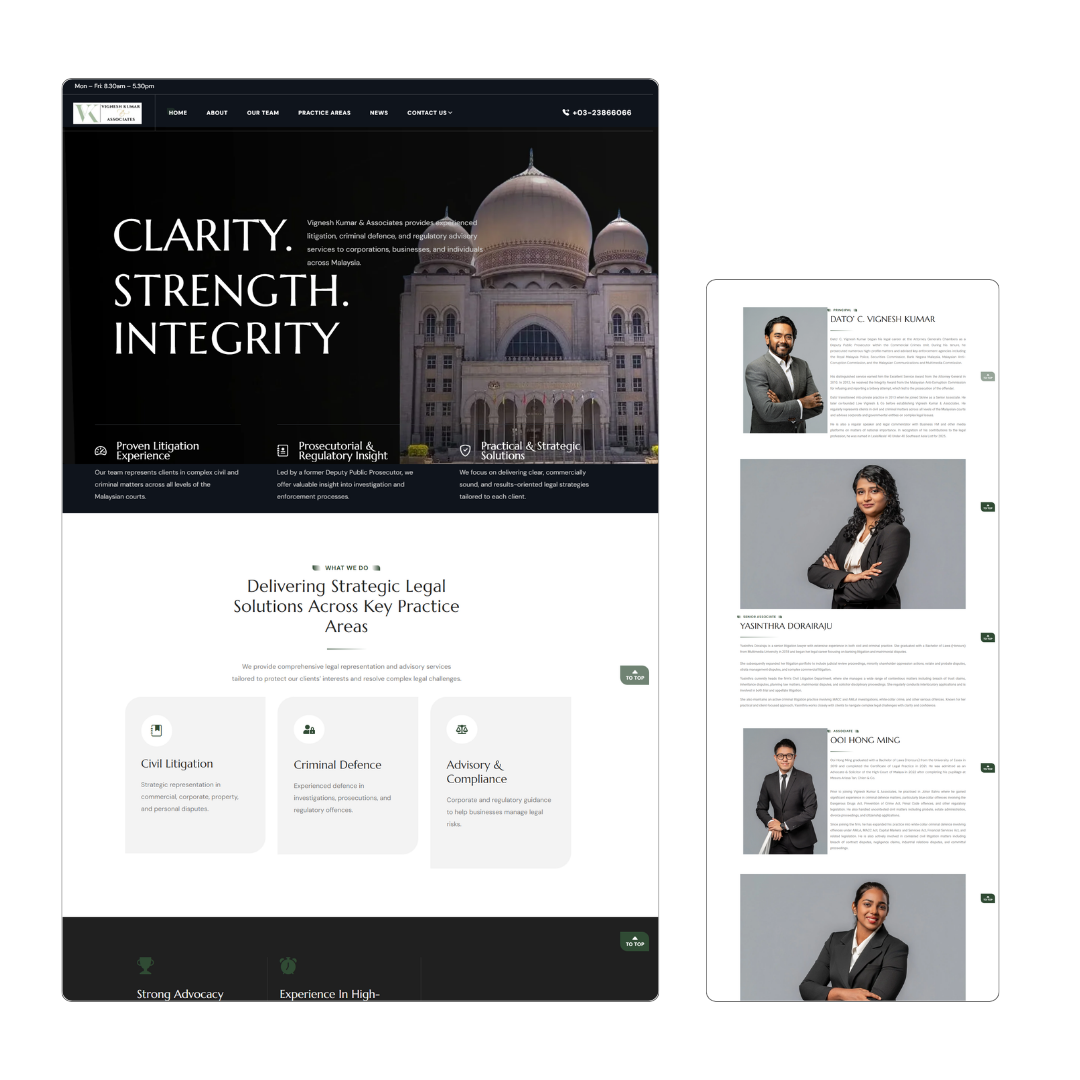 VKAS Law Firm Web Design